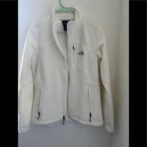 White The North Face insulated fleece lined jacket size M